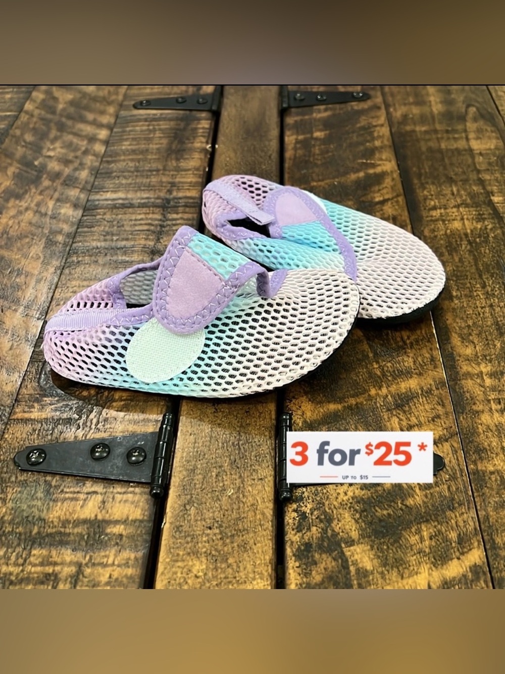 Kids Mesh Slip-On Shoes - Purple and Blue